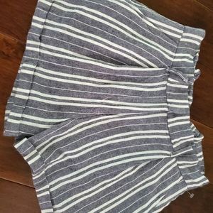 Gray and white linen shorts by forever21 size small